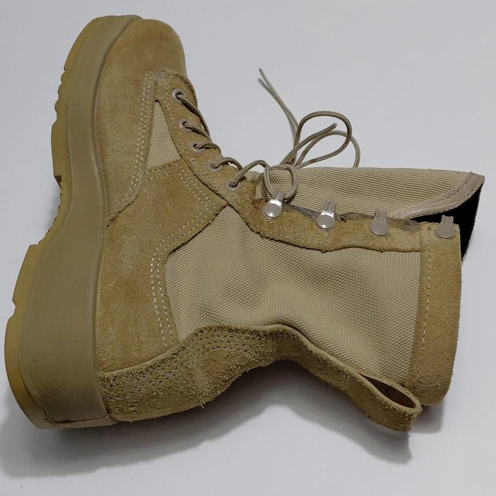 BELLEVILLE  Men's Leather Military  Tactical Steel Toe Boots Coyote Brown Size 5